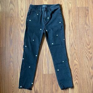 Daisy embroidered Abercrombie jeans